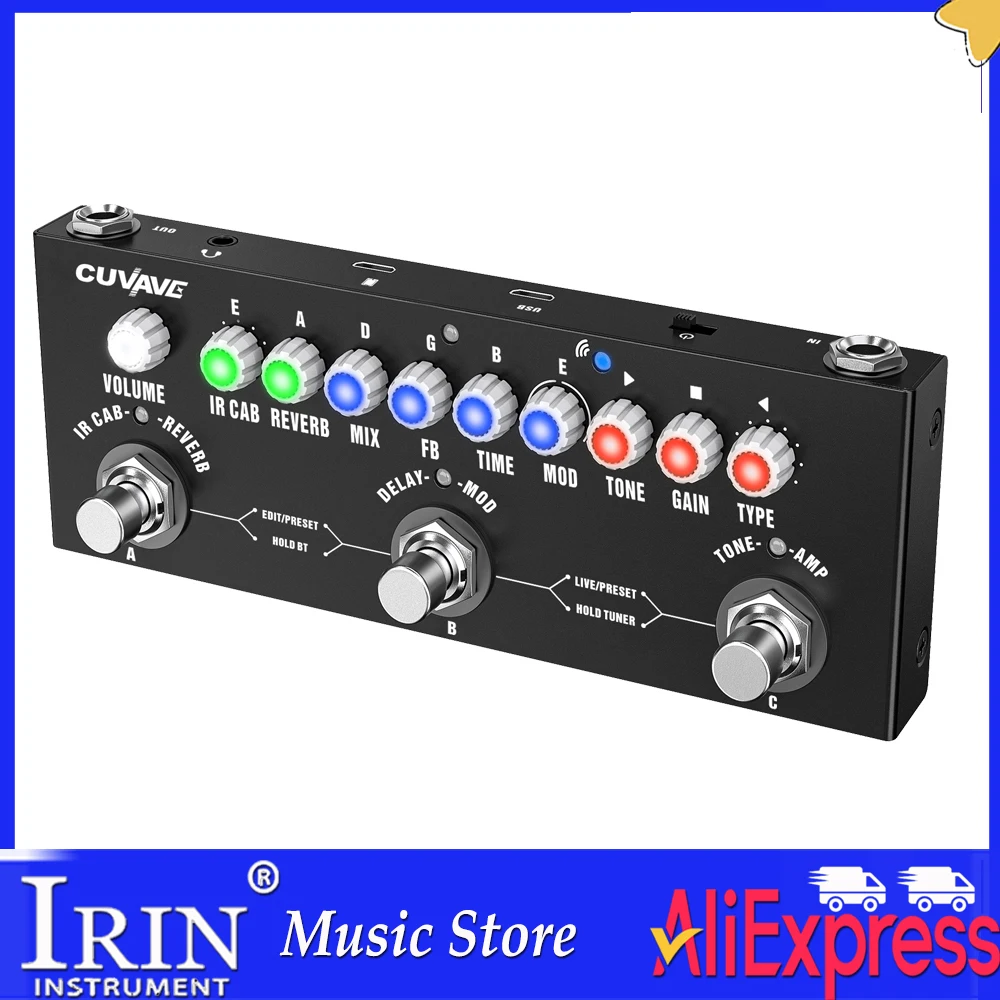 cuvave-cube-baby-guitar-multi-effects-pedal-phone-recording-function-with-8-ir-cabinets-simulation-m-vave-rechargeable-pedals