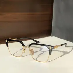 Popular Fashion Reading Glasses Men Titanium Designer Luxury Brand Retro Women Eyeglasses Frame Prescription Myopia Eyewear