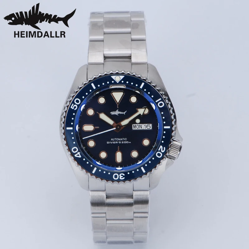 HEIMDALLR SKX007 Dive Watch NH36 Automatic Mechanical Sapphire Glass C3 Super Luminous 200M Waterproof 316L Steel Men Wristwatch