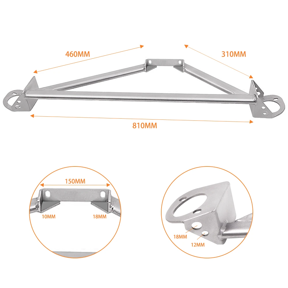 

Front Upper Strut Bar Brace for 1992-1997 Honda CRX Del Sol TARGA TOP 1.6 Brand-new Direct Replacement