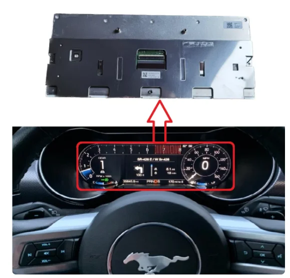 

12,4-дюймовый дисплей для Ford Mustang Digital Guage 2015-2022, ремонт инструментов, ЖК-экран LS124M5LZ01A LS124M5LZ01