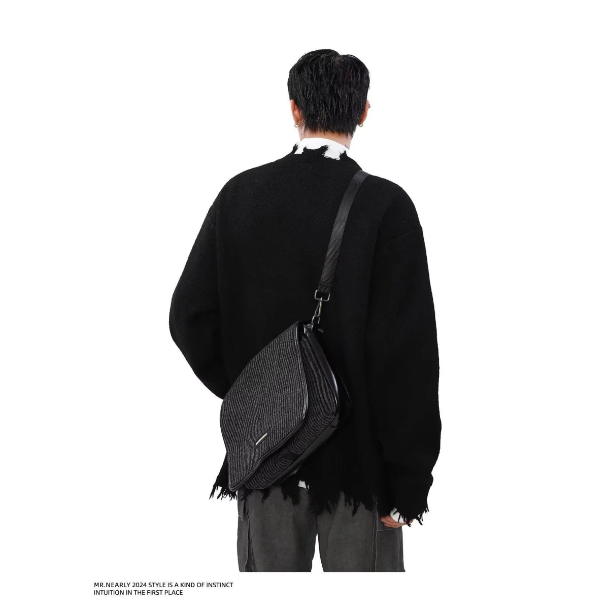 

Свитер Bla f на молнии Универсальная уличная одежда Harajuku Sle Зимний модный длинный свек круглый вязаный топ из полиэстера