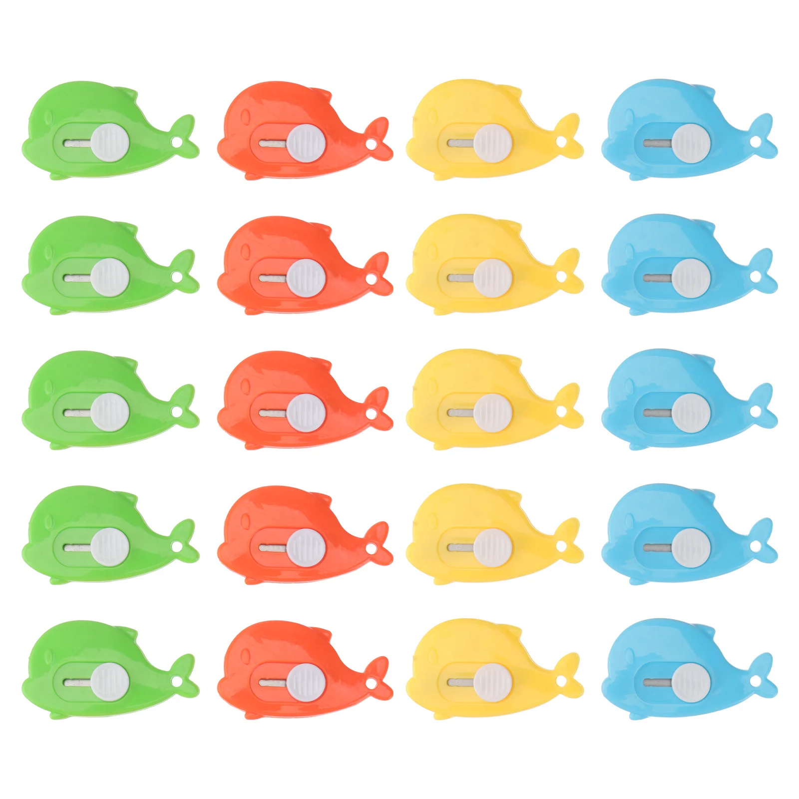 20Pcs Practical Mini Utility Cutters Retractable Safety Blades Letter Openers Office Craft Tools Art