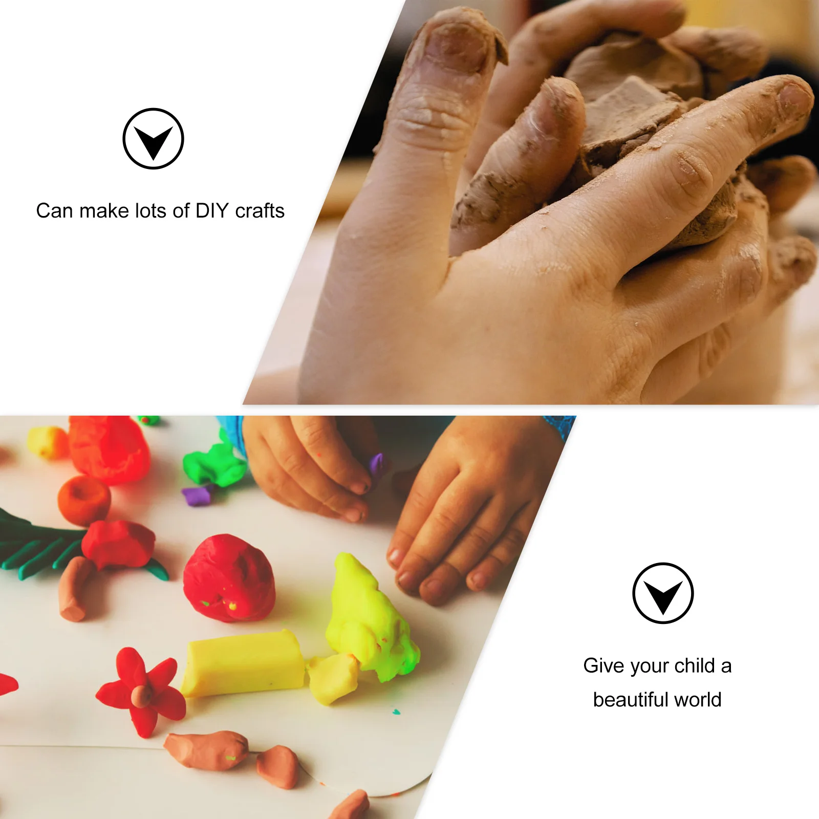 

Soft Clay Practical Polymer Premium Sculpting DIY Natural Safe Modeling Colorful Multi-functional for Kids