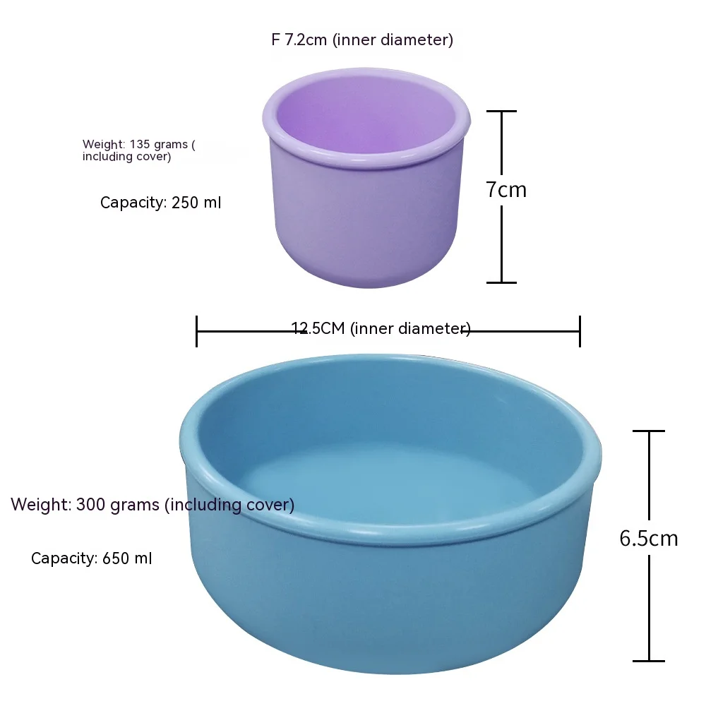 Round Silicone Lunch Box Student Lunch Box Microwaveable Lunch box Food Storage Container Silicone Leakproof Salad Bowl