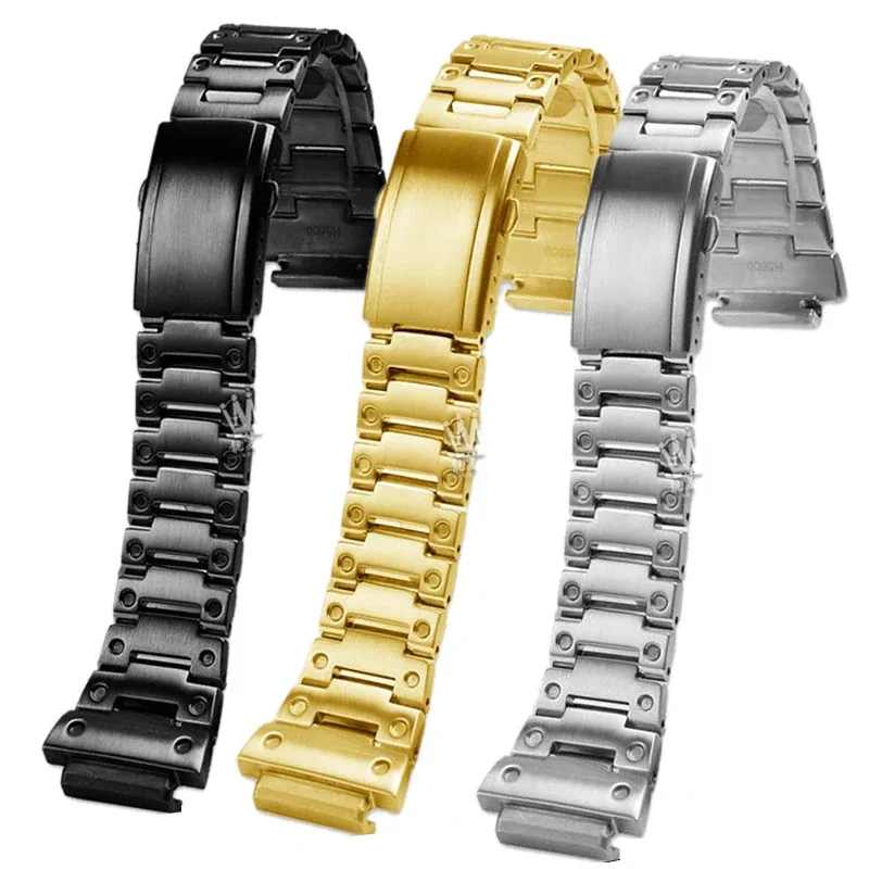 Watch Set For CASIO 3516 DW-H5600 Small Square Watchband Modified Metal Case Men Stainless Steel Watch Strap DWH5600 Accessories