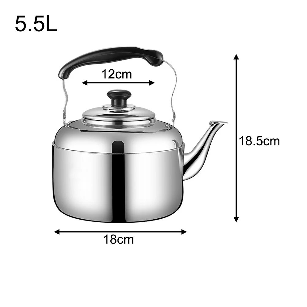 Stainless Steel Whistling for kettle Thickened Construction for Gas and Induction Stoves 4.5L 5.5L 6.5L Size Options