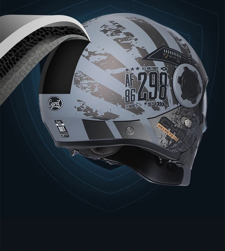 Modular Motorcycle Helmet Full Face Open Face Retro Helmets DOT ECE APPROVED CYRIL OP12A Capacete De Moto Masculino