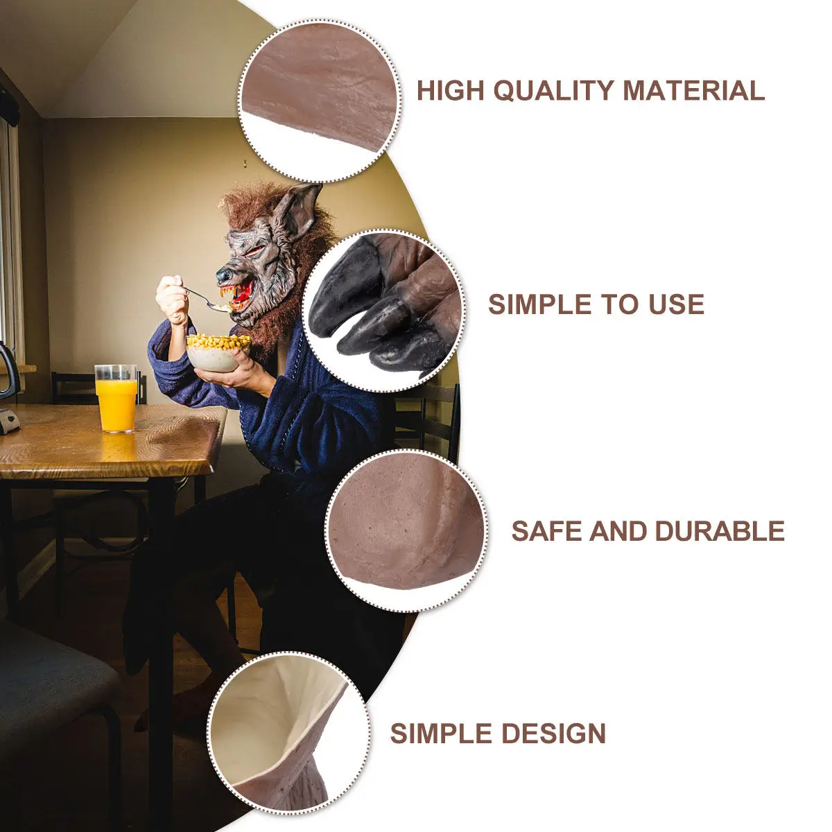 

Пара коричневых чехлов для ног в стиле хоррор Podotheca для Хэллоуина, декор для карнавальных вечеринок, костюм для вечеринок в стиле хоррор Podotheca