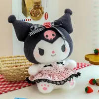 Sanrio Kuromi & My Melody Plush Doll 35cm, Jumbo Stuffed Animal Toy, Kawaii Birthday Christmas Gift for Girls