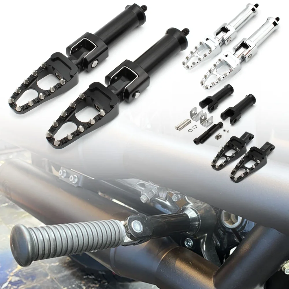 

Rear Passenger Footpegs Brackets For Harley Deluxe Softail Slim Heritage Breakout Fat Boy Street Fat Bob Low Rider Sport Glide