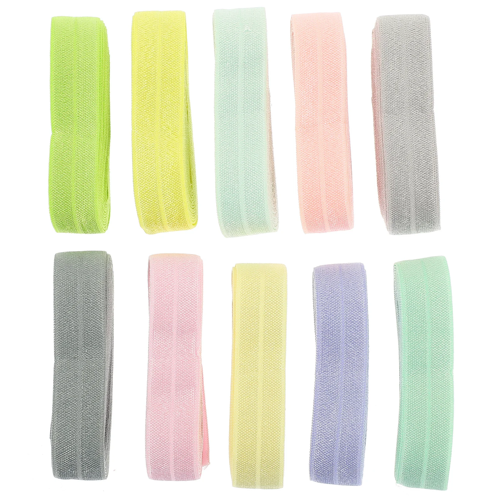 

10pcs Elastic Stretch Band Chinlon Fabric Fold Over For Skirts Shorts Pants Waistline Sewing Knit Bands Diy Craft Ribbon
