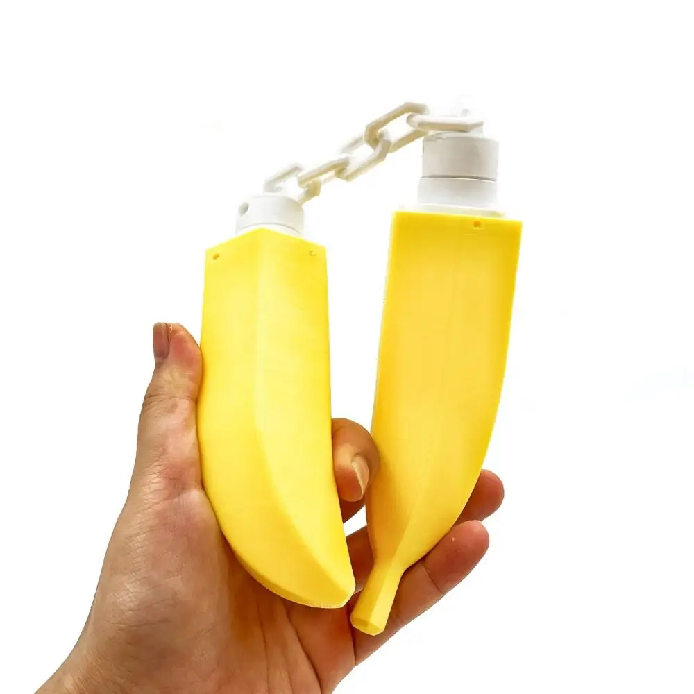 Creative Banana Nunchucks Toy 3D Printed Simulation Fruit Thumb Chucks Toys Lightweight Simulation Fruit Props