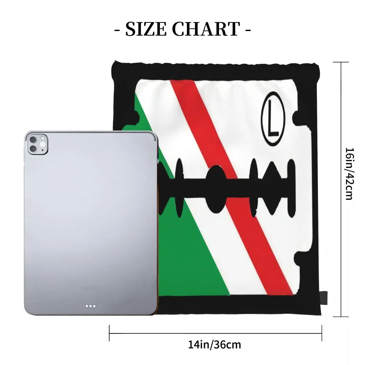 J1512 Ultras Legia Warsaw Football Poland Drawstring Bag Backpack bag sports bag custom pouch custom backpack