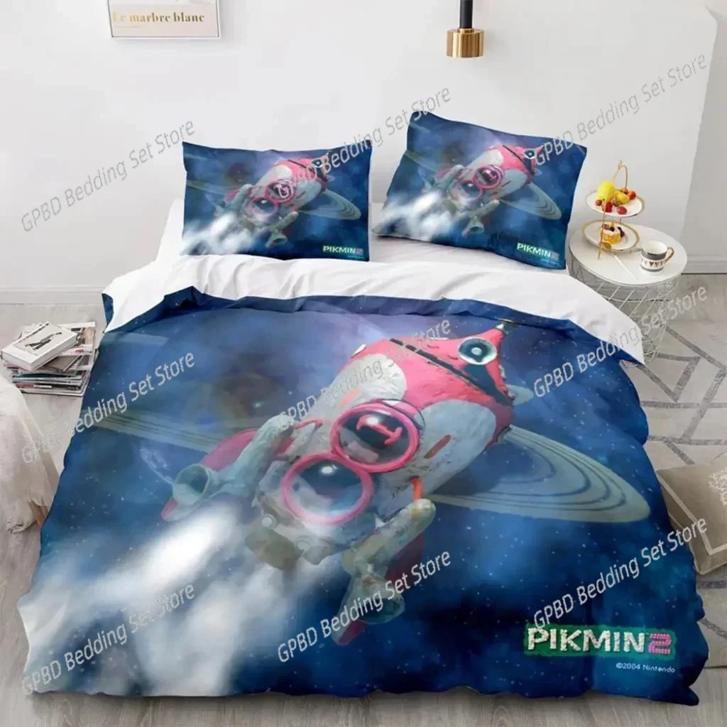 Cartoon Game Pikmin 3D Duvet Cover Bedding Set Comforter Linen Pillowcases Home Decor Single Double Twin King Queen