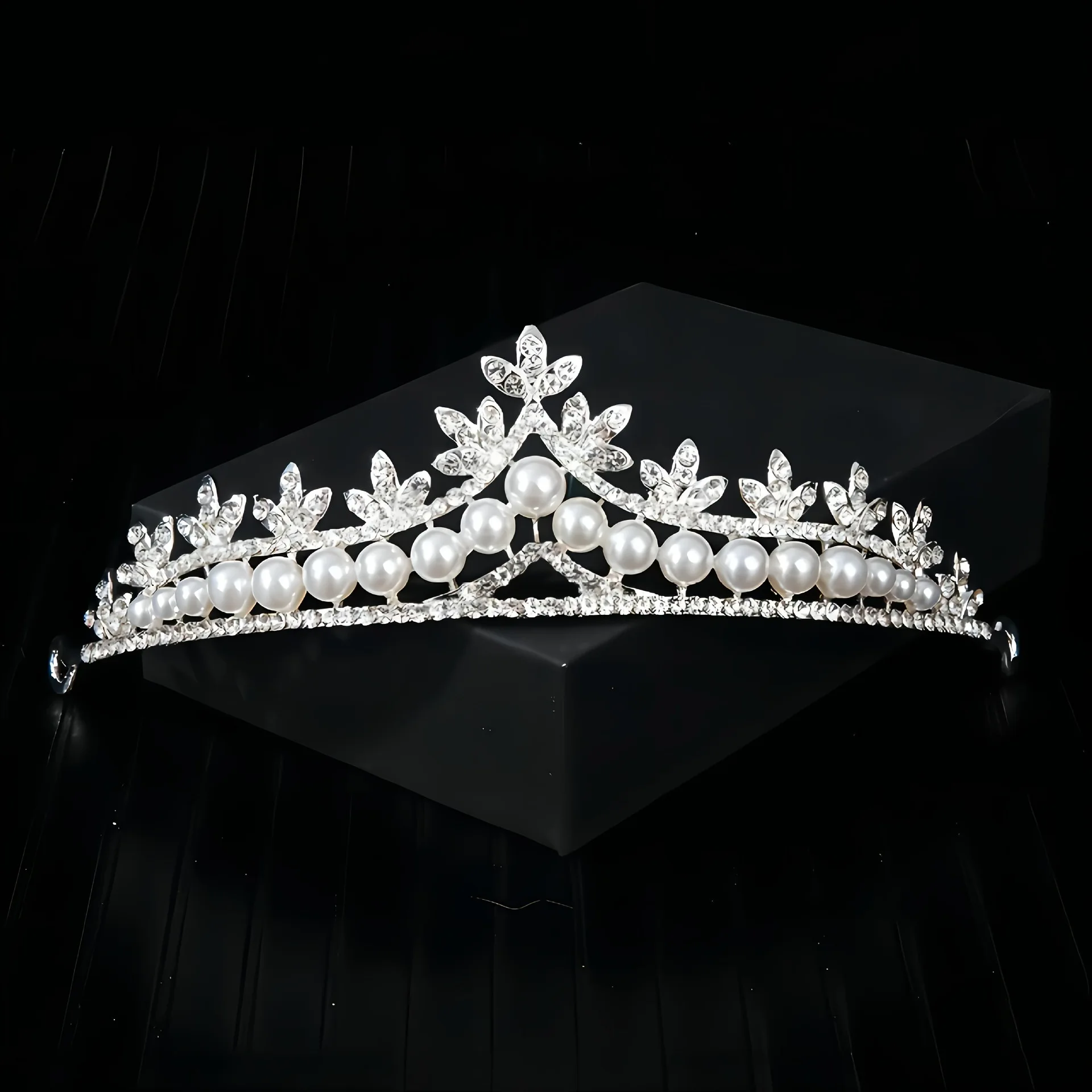 Baroque Luxury Diadem Pearl Crystal Rhinestone Tiaras And Crowns For Women Party Bridal Wedding Hair Accessories Jewelry Crown