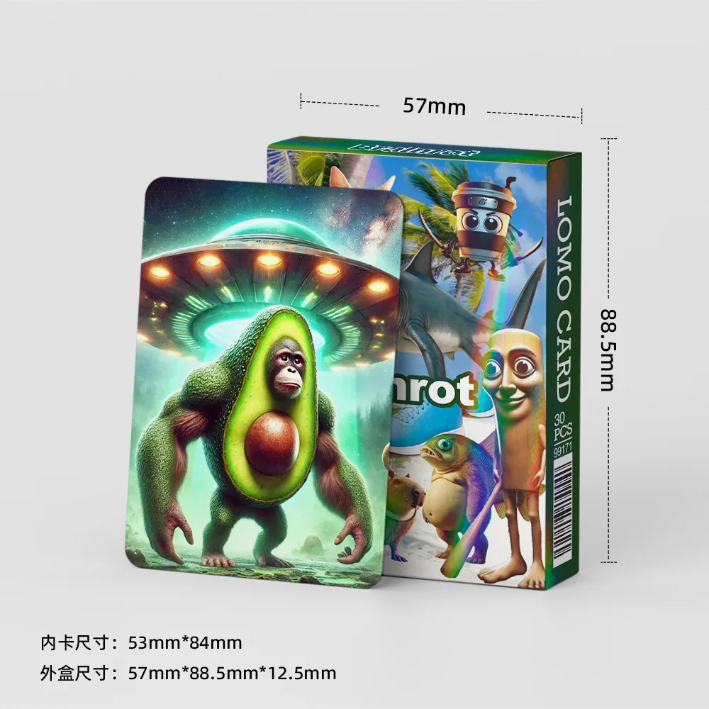 

2025 Новые 30 лазерных карт AI забавные иностранные горы и морские флэш-карта кактус акула периферийные карты ЛОМО.