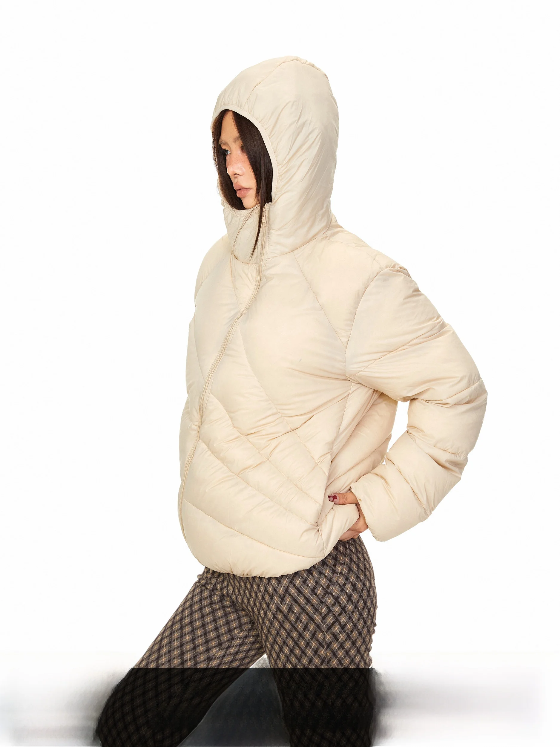 

Blabb American Sle пуховое пальто с капюшоном Jaet 90, белая теплая верхняя одежда с перьями Du, женское пуховое пальто на молнии, зимнее пальто