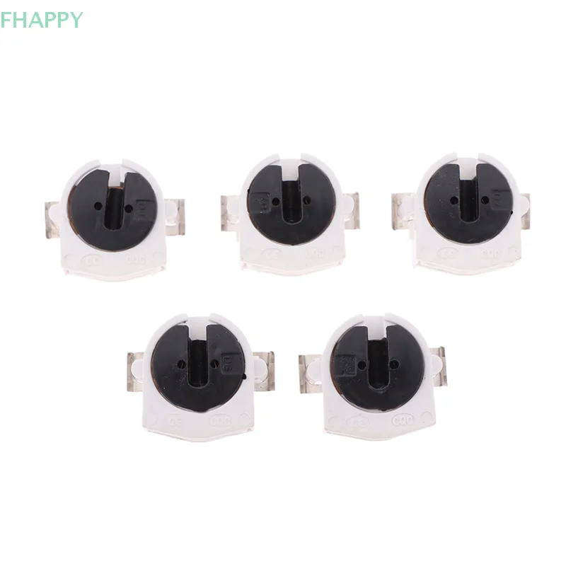 Soporte de luz fluorescente T5 T8, Base G5 G13, enchufe de lámpara resistente al calor sin derivación, CA 500V 2A para tubo de luz fluorescente LED, 5 uds.