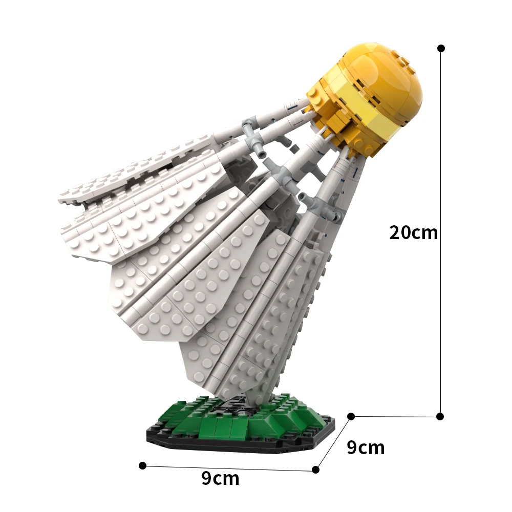 425PCS MOC-118885 A Giant Shuttlecock Building Blocks Juguetes Sports Model Bricks Assemble Toys Creative Children Gift