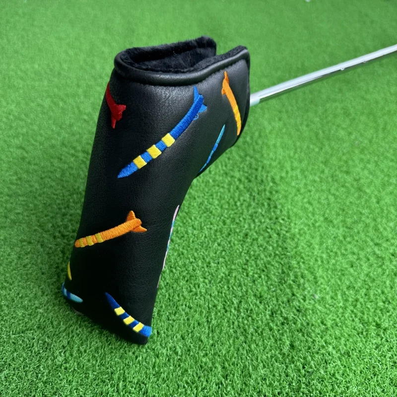 Golf Putter Cover Head Cover Tee Pattern Golf Driver Cover Blade Putter Head covers Hybrid UT Club Cover Set Golf Accessories - view 5