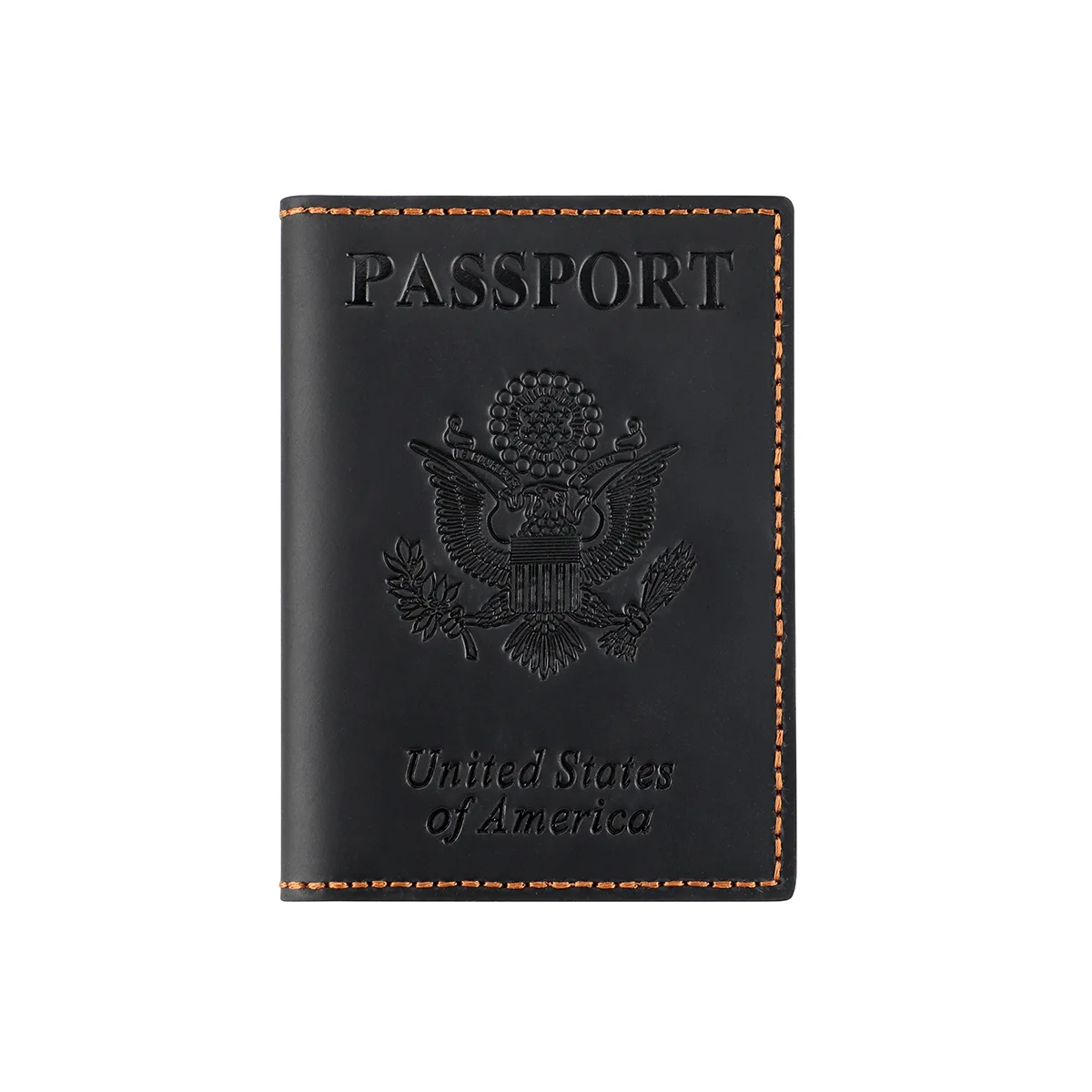 Man Passport  Wallet Woman Purse New Crazy Horse Leather Passport Holder With AirTag Tracker Ticket And Card Holder