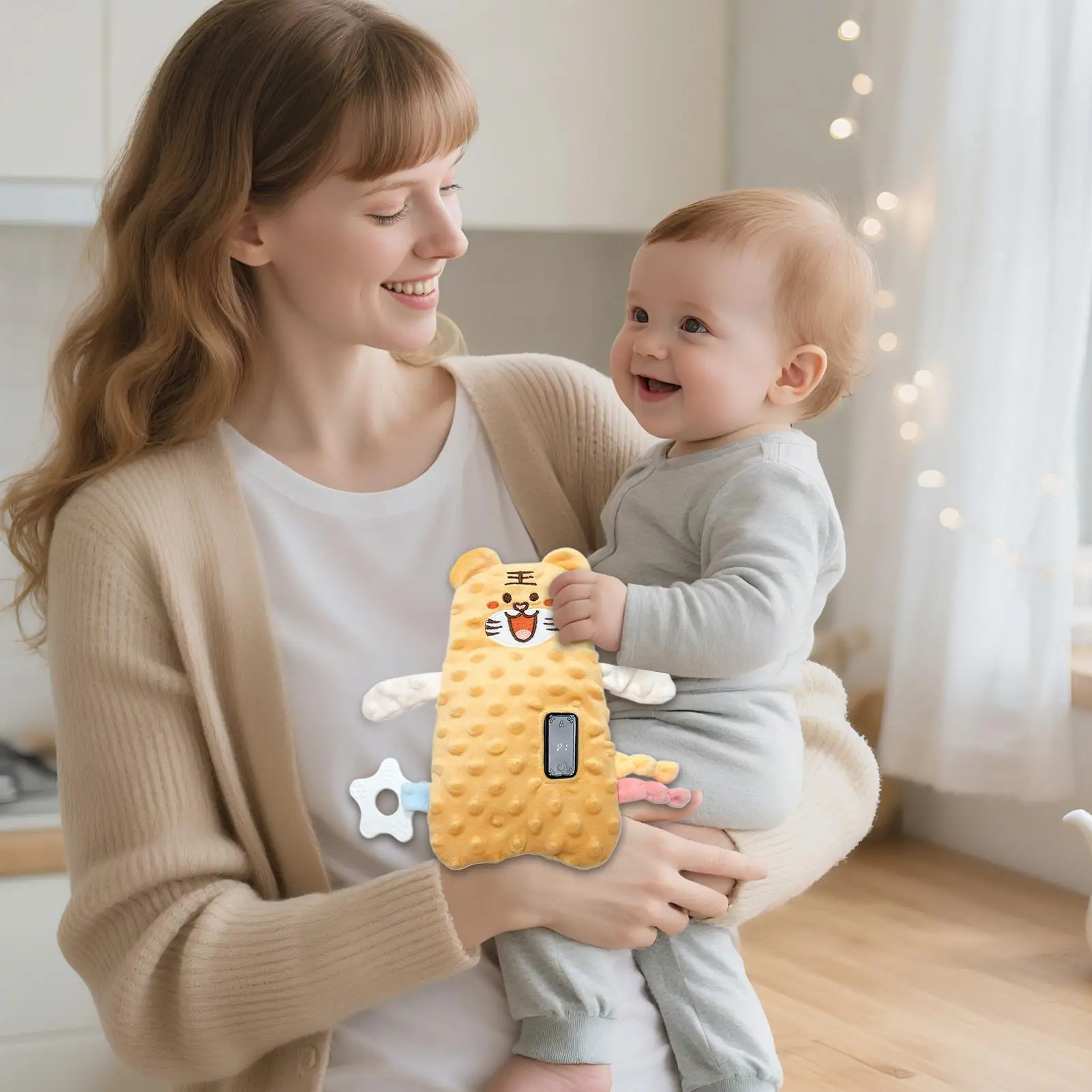 Bebê brinquedos calmantes para o sono dos desenhos animados da criança vibratória sono chupeta recarregável criança dormir ajuda para carrinho de assento de carro