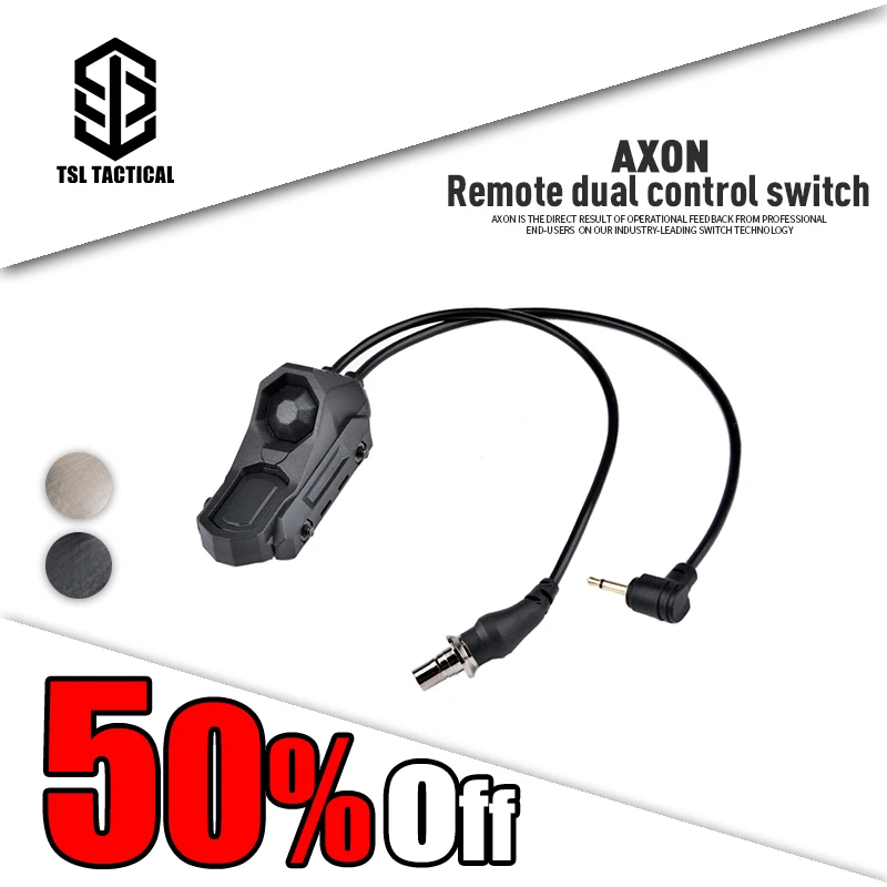 

Airsoft Tactical AXON Dual Function Remote Pressure Switch For PEQ-15 DBAL-A2 MAWL NGAL Laser M300 M600 Weapon Scout Flashlight