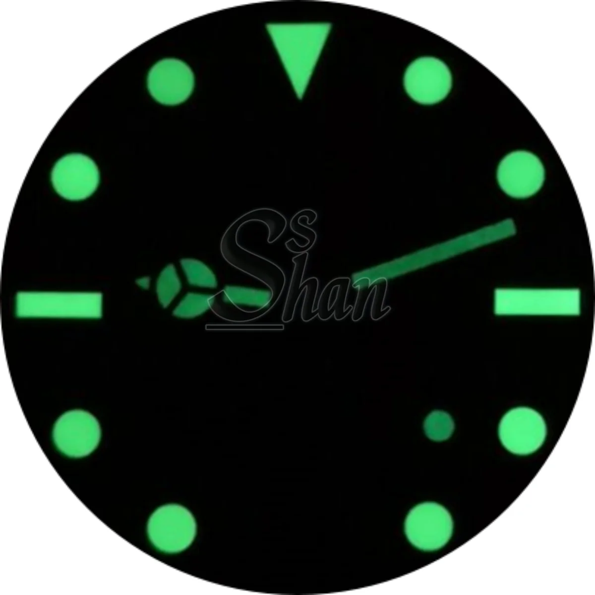 29mm Watch dial Black White Green Blue Green Luminous Fit NH35 Movement 6 o 'clock calendar Watch accessories