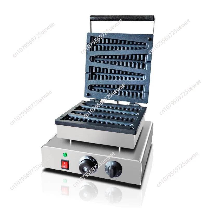 Electric Pine Waffle Crispy Machine 4 Strips Muffin Machine Non-Stick Finish