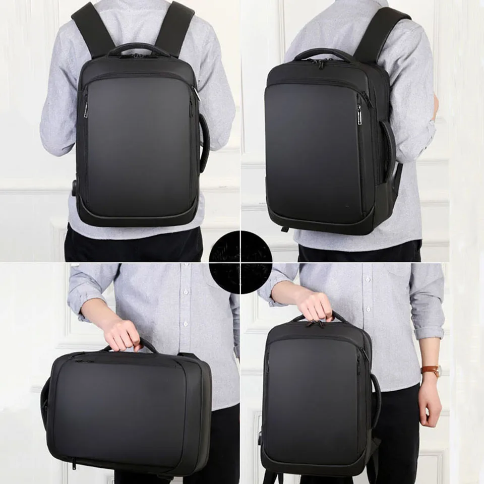 Drop Shipping 15.6 Inch Laptop Backpack Men Business Notebook Waterproof Back Pack USB Charging Bag Travel Bagpack Male Backpack
