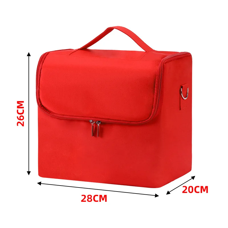 Professional Portable Women Makeup Bag Large Capacity Adjustable Beauty Nail Art Toolbox Simple Multilayer Handheld Cosmetic Box
