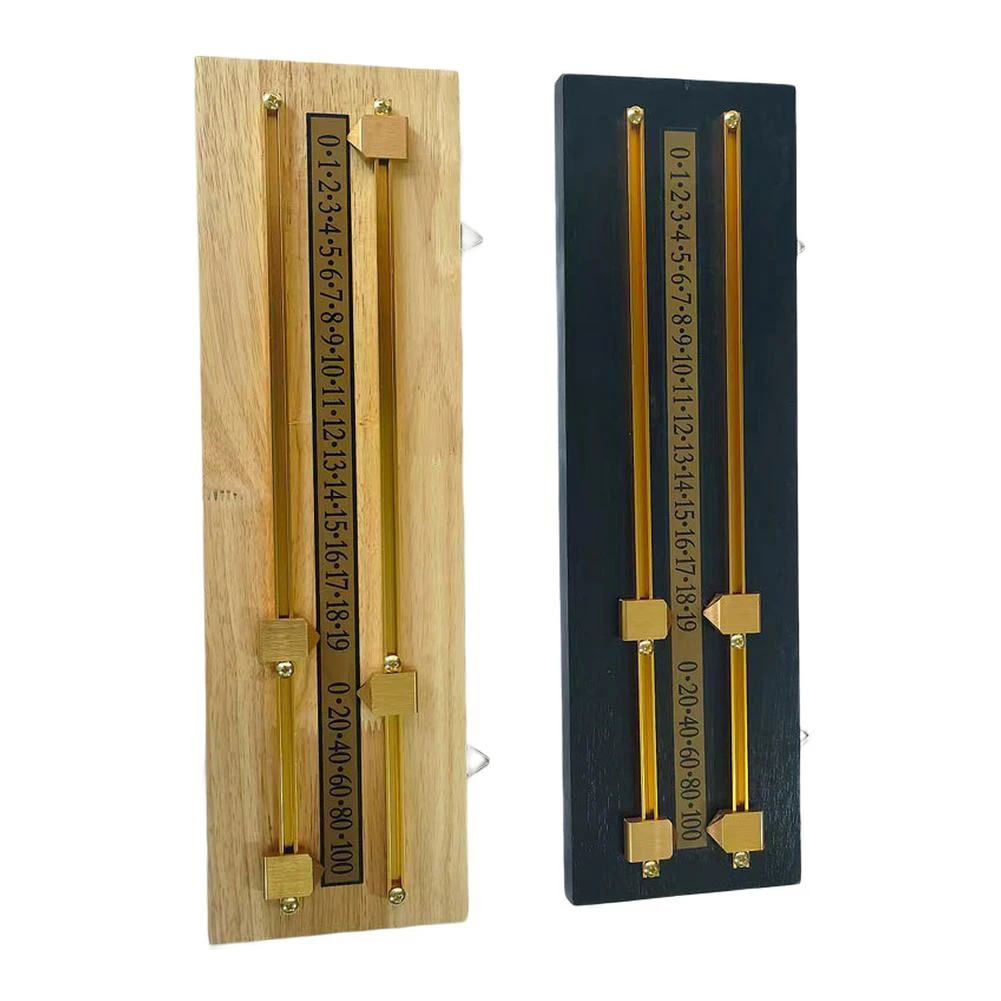 

Billiards Scoreboard Solid Wood 45x15x1 Cm Two Track Manual Scorer Classic Look For Pool Table Scoring Easy Slide Blocks
