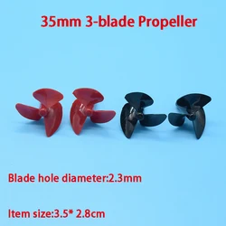 Rc Bait Boat 35mm 3-blade Propeller Underwater Thruster High Speed propeller for motor shaft 2.3mm Engine Propeller Power Driven