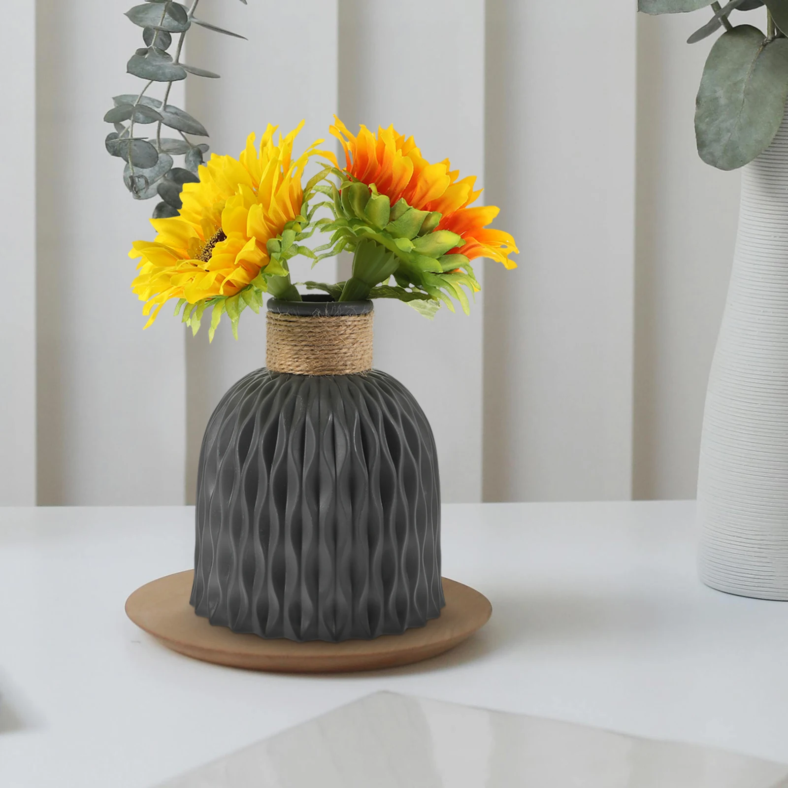 

Pineapple Pattern Vase Plants Decor Room Floral Arranging Flower Home Décor Products Decorative Dried Flowers