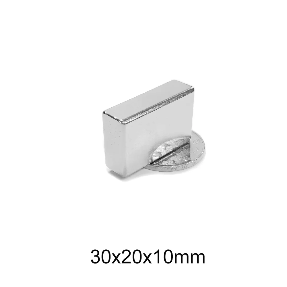 1/2/5/10PCS 30x20x10mm Quadrate Super Powerful Strong Magnetic Magnets 30*20*10 Block Permanent Neodymium Magnets 30x20x10