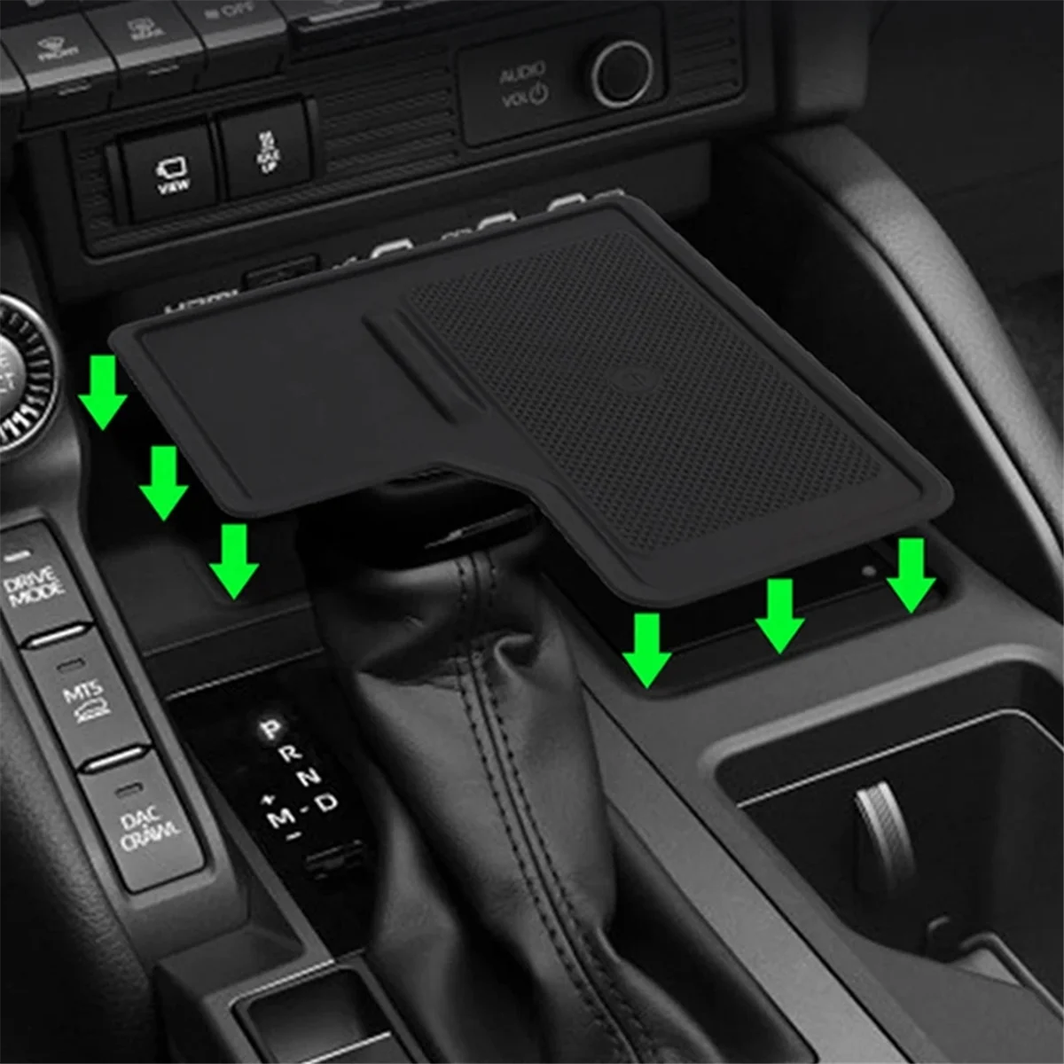 Center Console Wireless Charging Mat for Toyota Prado Land Cruiser LC250 2024 Anti-Slip Silicone Pad Accessories LHD