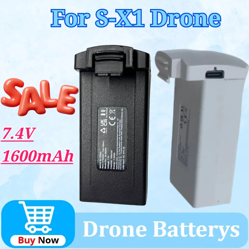

For S-X1 7.4V 1600mAh Lipo Battery Screen 3-Axis Anti-shake Gimbal Brushless Motors Aerial GPS HD EIS Cameras Mini UAV Quadcopte