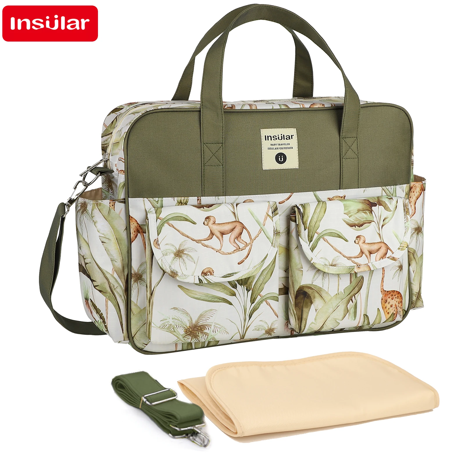 

Fashion Mommy Bag Oxford Fabric Go out Cartoon Waterproof Travel Tote Multifunctional Women Handbag Shoulder Bag Large Capacity