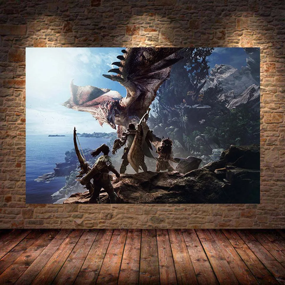 5D Diamond Painting Decoration Painting of MONSTER HUNTER WORLD Diamond Mosaic Game Painting Art Cross Stitch Kits For Bedroom