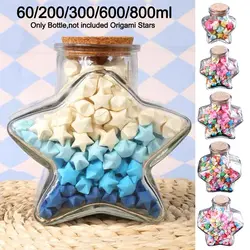 Mini Bottle Origami Stars Glass Wishing Bottle Stars Shape Clear Glass Jars for DIY Crafts Wedding Valentines Day Party Favors