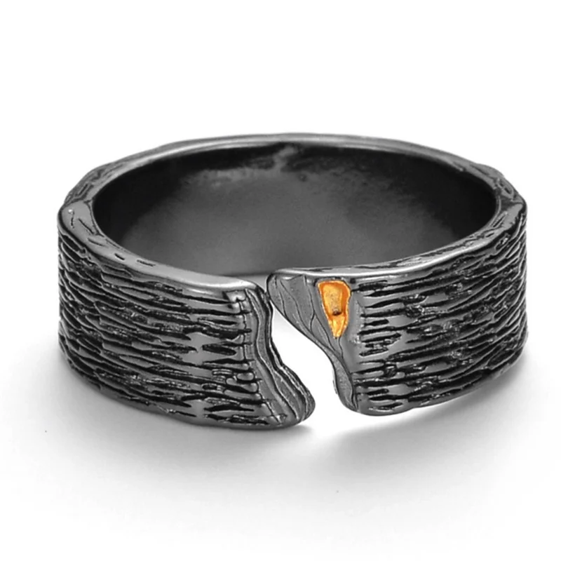 New Arrival Mountain Top Clouds Design Men Ring Male Jewelry Exquisite Lines Relief Ring Male Hand Accessories Adjustable