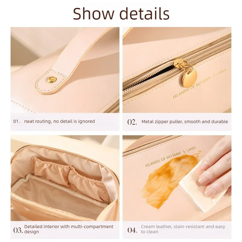 Large Capacity Makeup Bag Portable Travel Organizer for Cosmetics Toiletries gallery 5