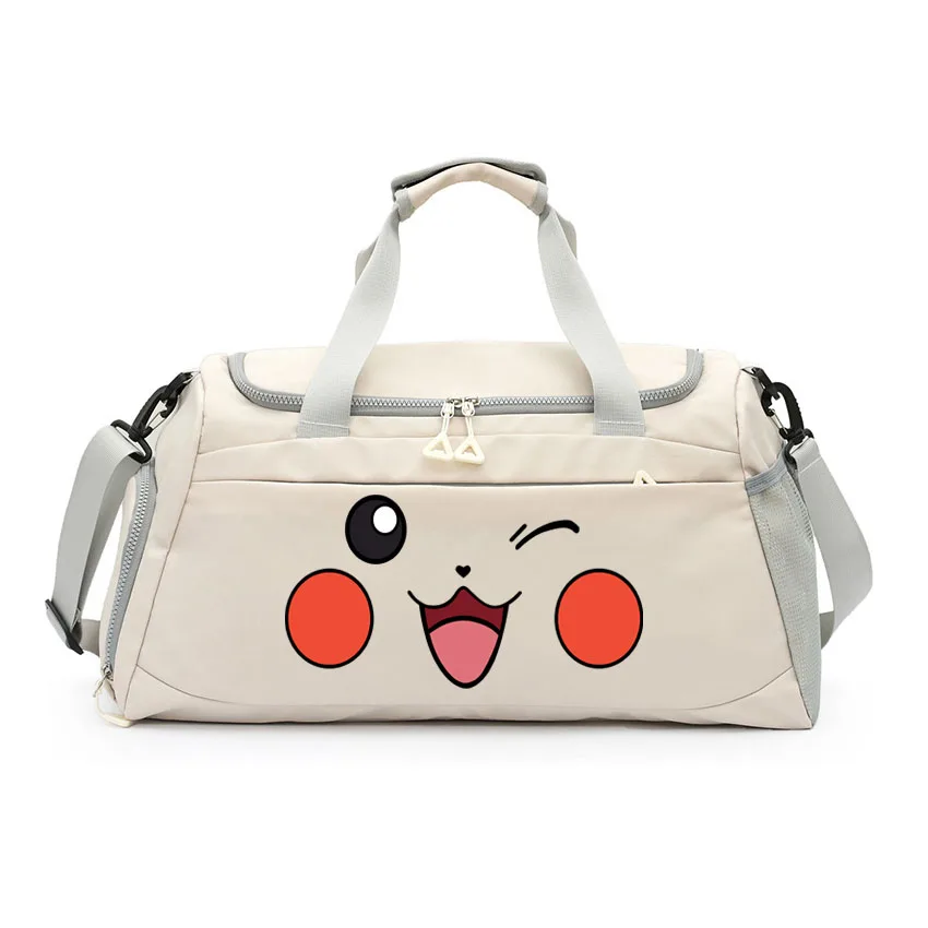 

Gym Bag Men Women Water Resistant Sports Duffel Bag Funny expression Printed Shoe Compartment Wet Pocket for Travel Fitne Girl
