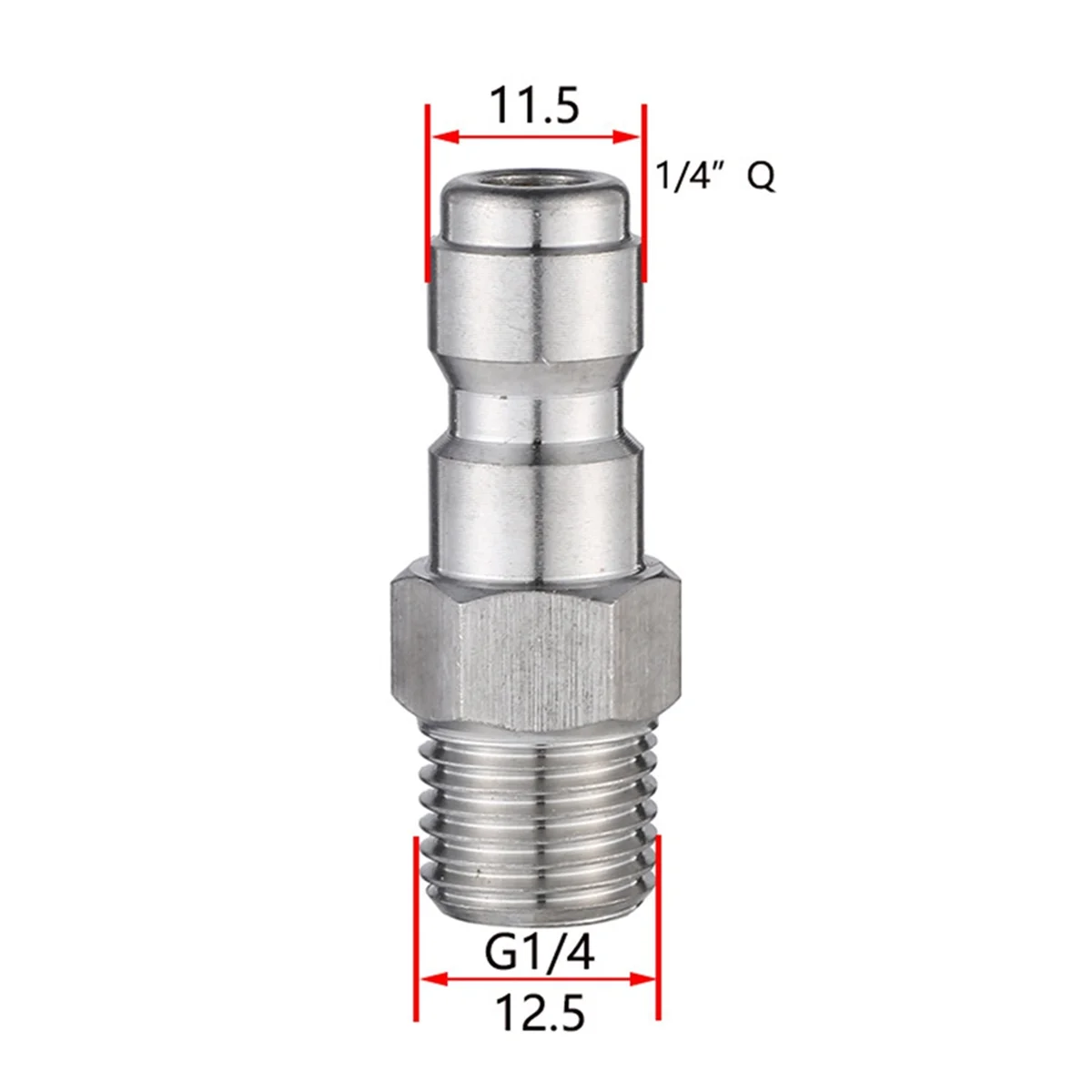 Pressure Washer Snow Foam Quick Plug Connector 1/4 inch to Spray-Gun Wand Lance Adapter Quick Disconnect Release Fitting