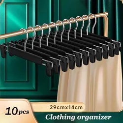 10pcs Frosted Pants Hanger Pants Organizer Clothes Strong Clamp Trouser Rack,Towel JK Skirt Hanger Clip Wardrobe Saves Space