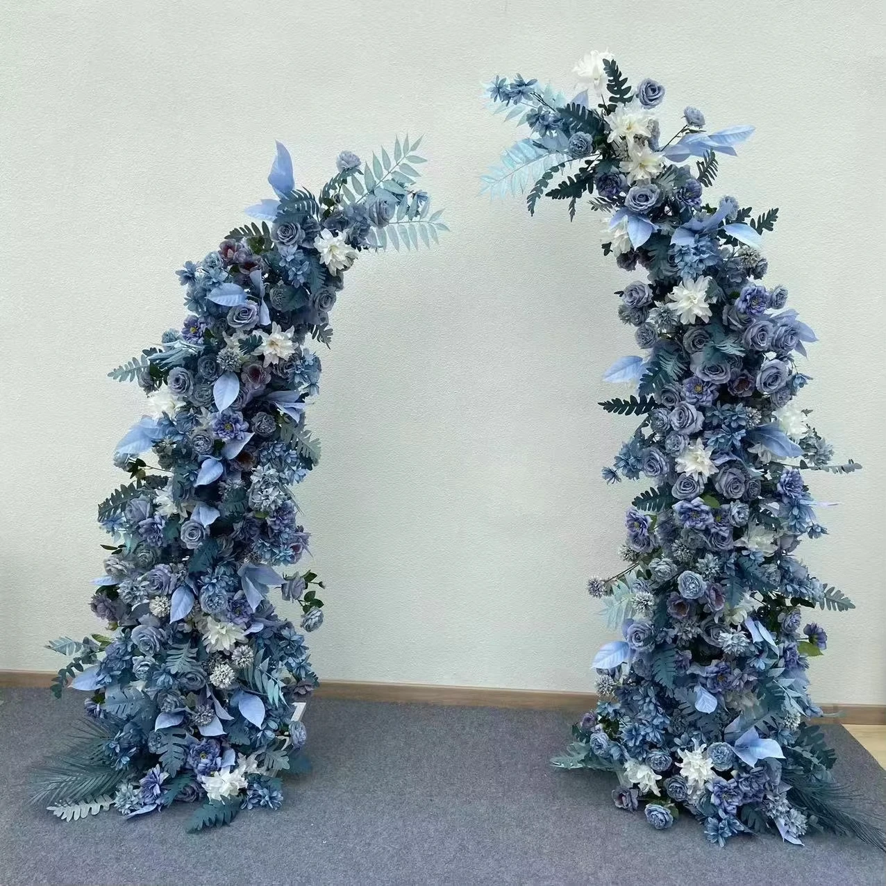 

Customized Elegant Artificial Flowers Arch for Church Wedding Entrance Backdrop Decoration