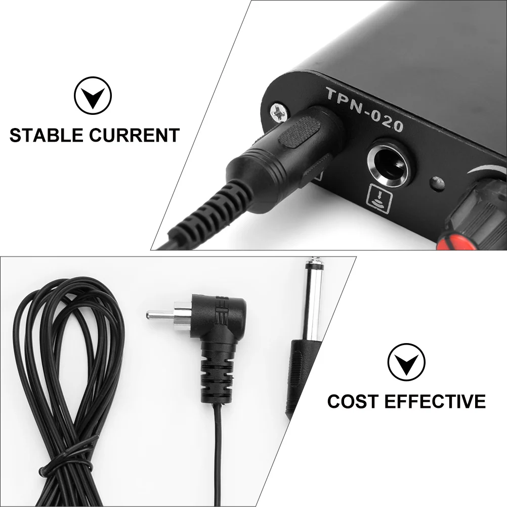 

192cm Audio Interface Cable Tattoos Hook Line Machine Cord Durable Conductive Clip Cable Tool for Tattoo Machine Accessory