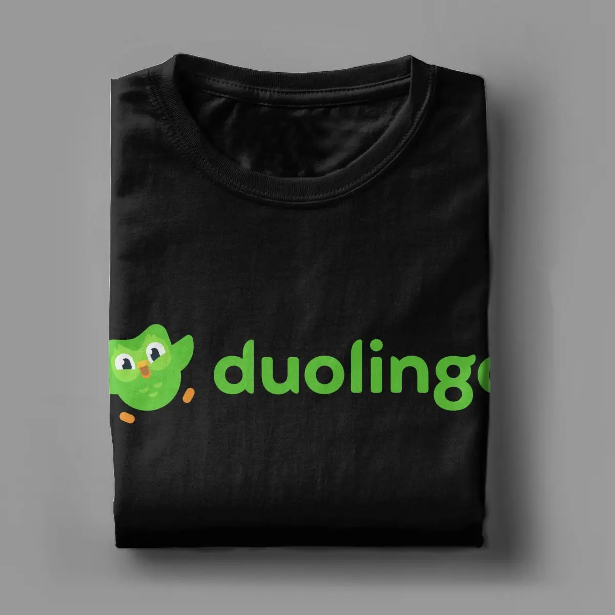 Duolingo T-Shirt Men Women Cartoon Humor Cotton Tees Round Collar Short Sleeve T Shirt Gift Idea Tops