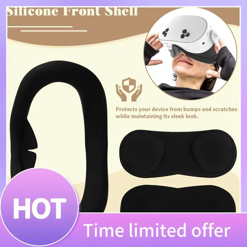 

ABFN-For Quest 3S Protective Case Elite Head Strap Controller Grip Covers Face Cover Lens Cap And Eye Mask For Meta Quest 3S